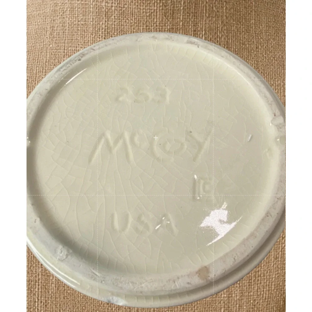 Vintage McCoy 253 Milk Can Canister Brown Cream Pottery Utensil Crock 1970s